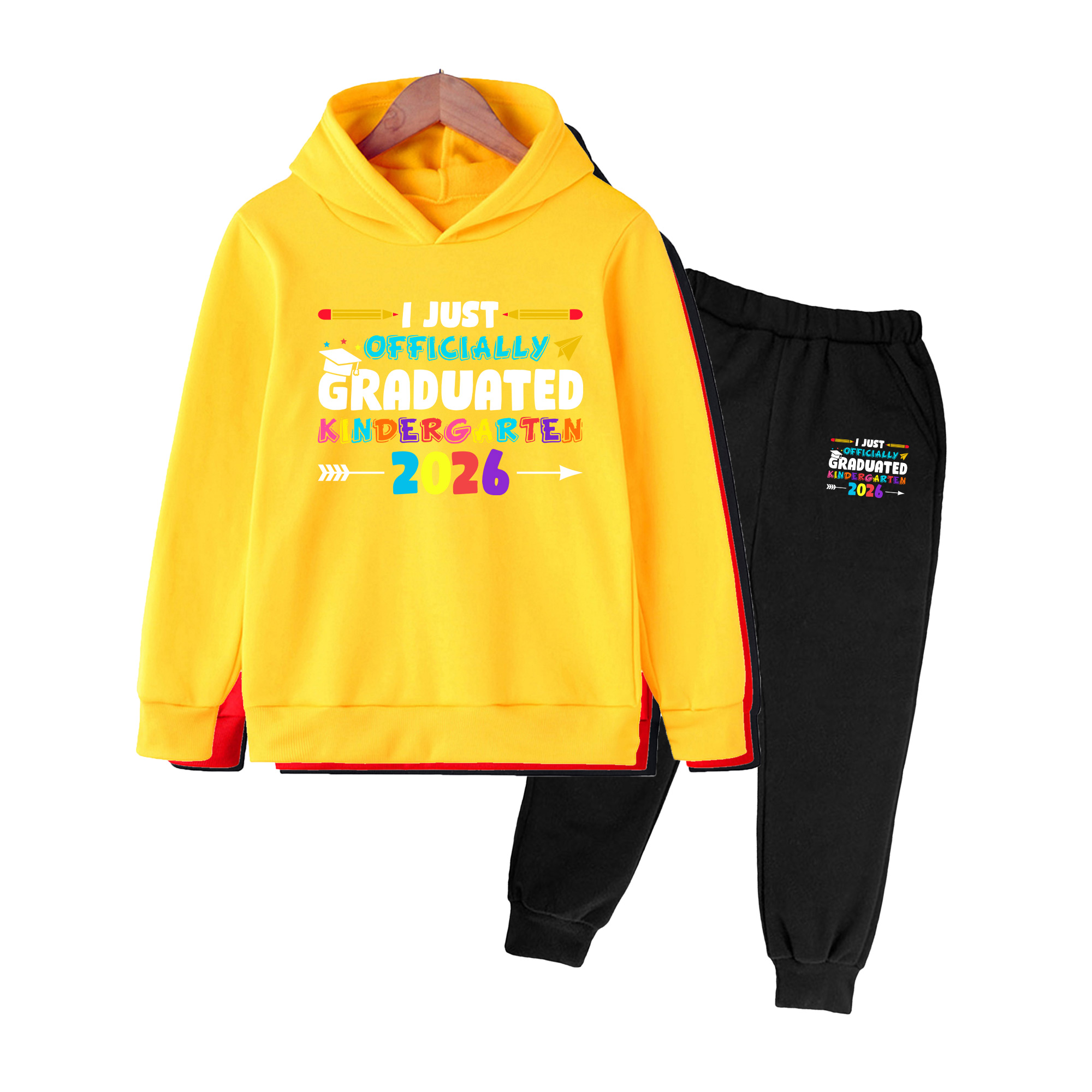 Winter Clothing Kindergarten - Officially Kindergarten 2026 Print Kids Hoodie