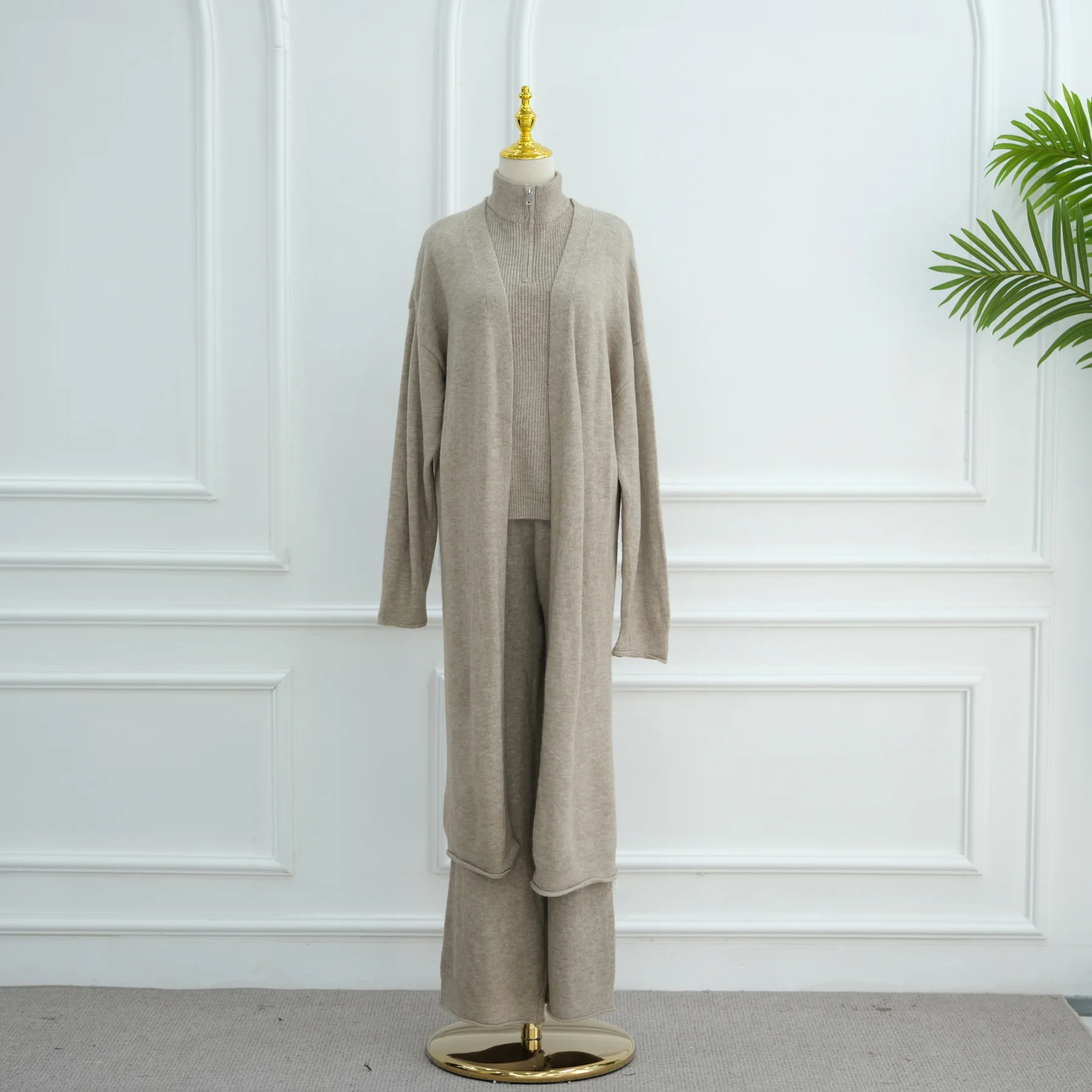 Winter Clothing Dubai - Winter Women Muslim Sweater Sets Tops
