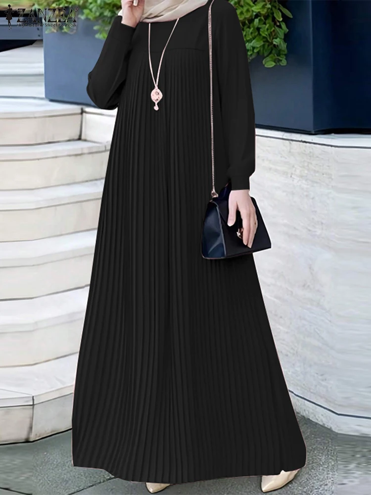 Winter Clothing Dubai - 2025 ZANZEA Muslim Abaya Hijab Dress