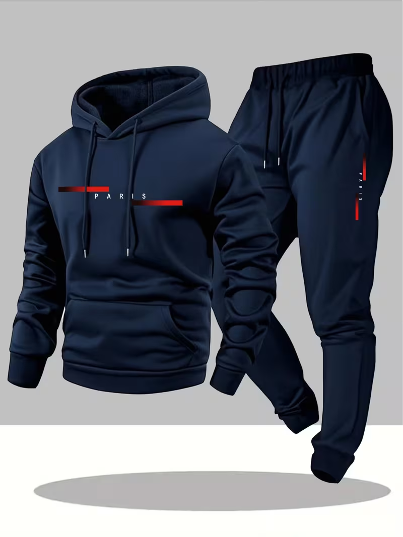 Winter Clothing Outdoor - Men's Bestselling Trendy Letter Print Set