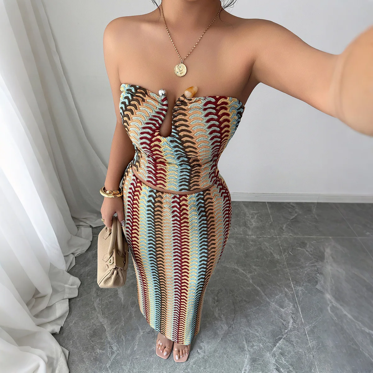 Winter Clothing Youtube - Temperament Elegant Tube Top, Hip-wrapped Long