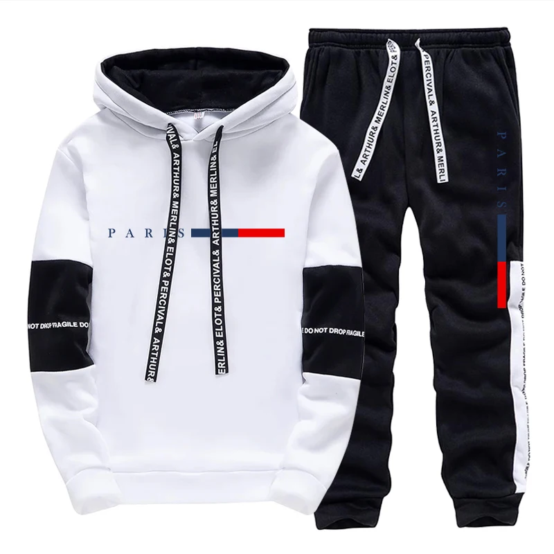 Winter Clothing Outdoor - Men's Set/Hoodie/Pants Paris Fashion Autumn Winter