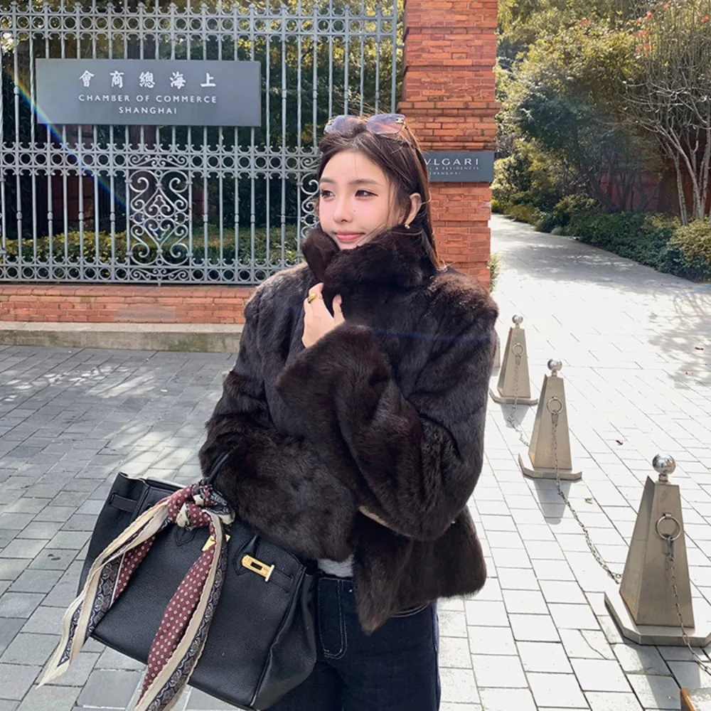 Natural Rabbit Fur Coat Women  - Winter Clothing Wholesale review and price