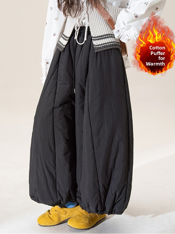 Winter Thickened Wide Leg Lant - Warm Winter Clothing review and price