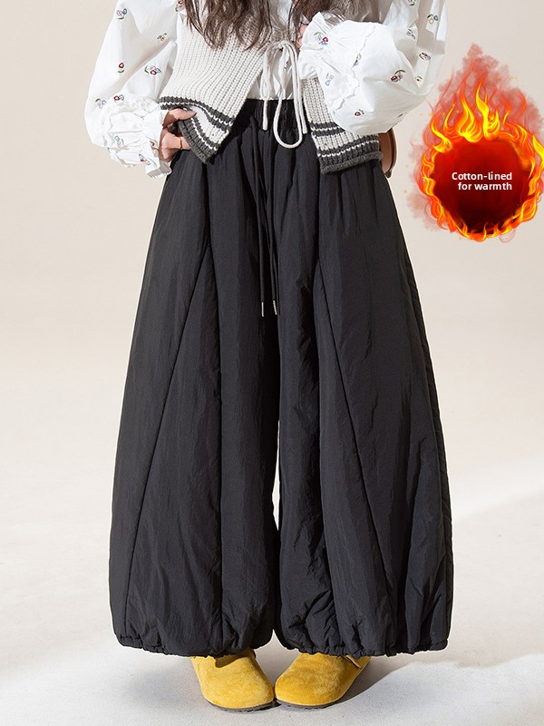 Winter Thickened Wide Leg Lant - Warm Winter Clothing review and price