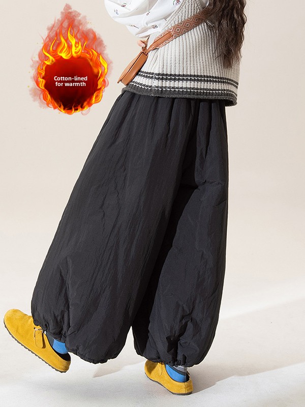Winter Thickened Wide Leg Lant - Warm Winter Clothing review and price