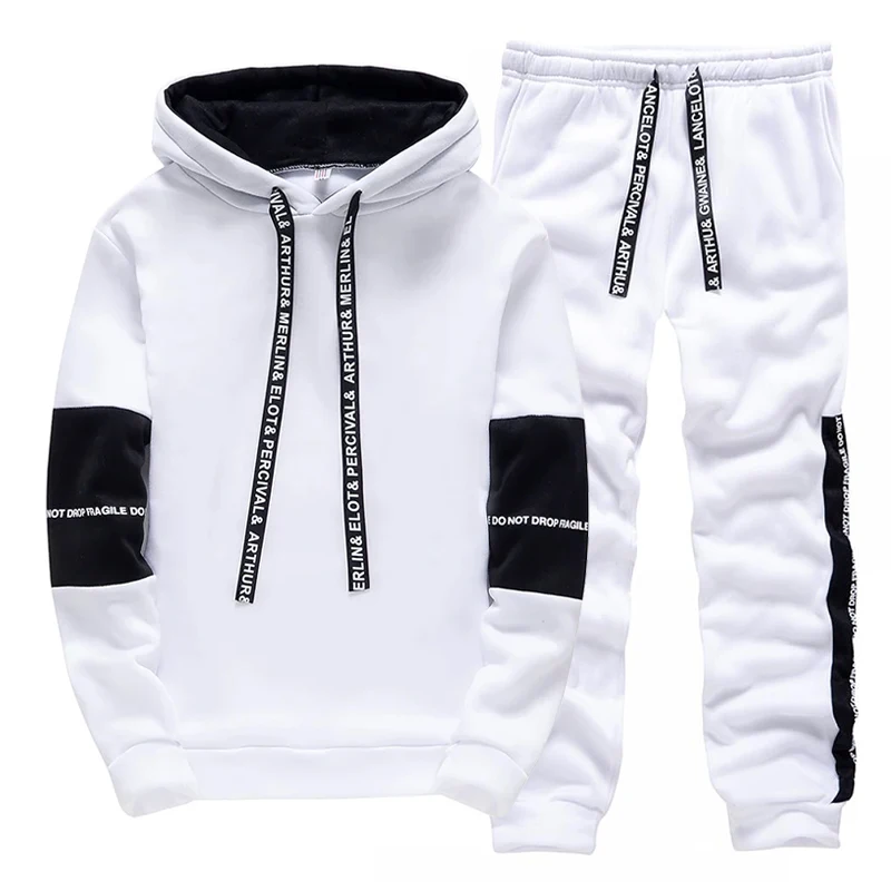 Black White Men's Tracksuit Fa - Winter Clothing Outdoor review and price