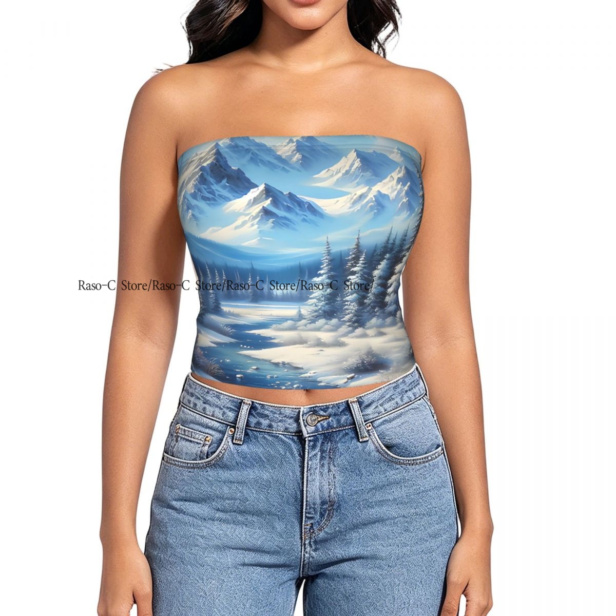 Women Block Crop Slim Tube Top - Winter Clothing Youtube review and price