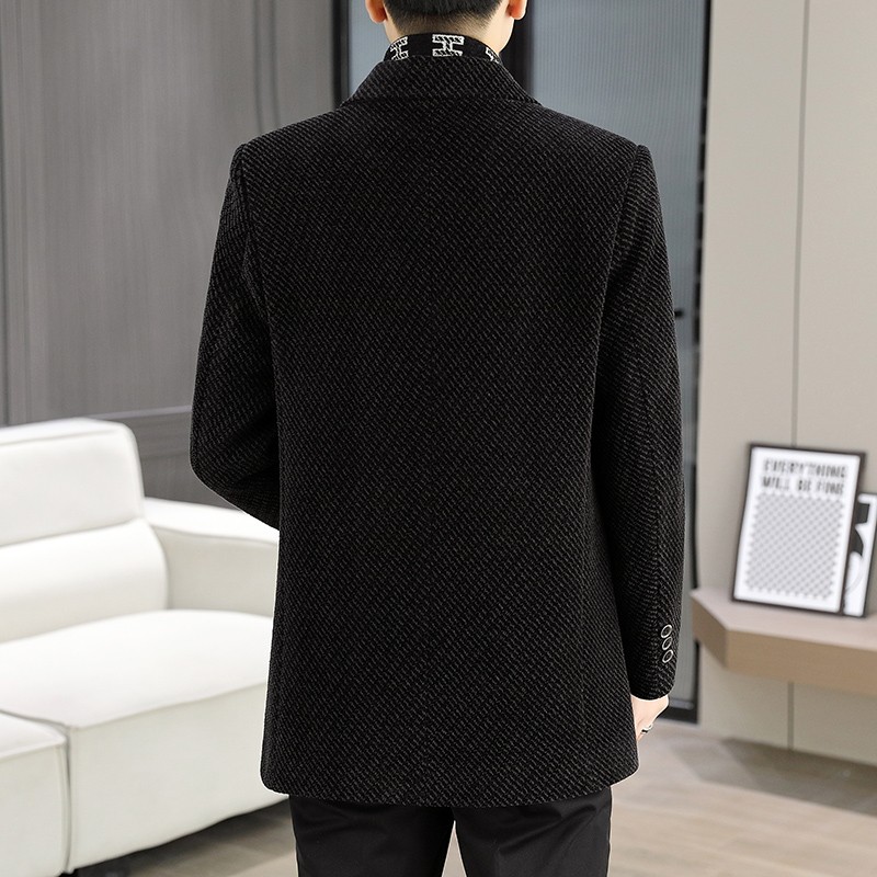 Mens Woolen Scarf collar Jacke - Jack Winter Clothing review and price