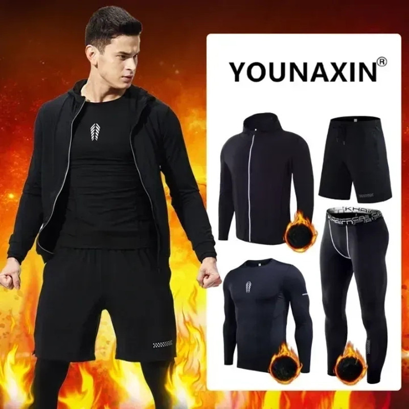 4-piece Men's Fitness Clothing - Warm Winter Clothing review and price