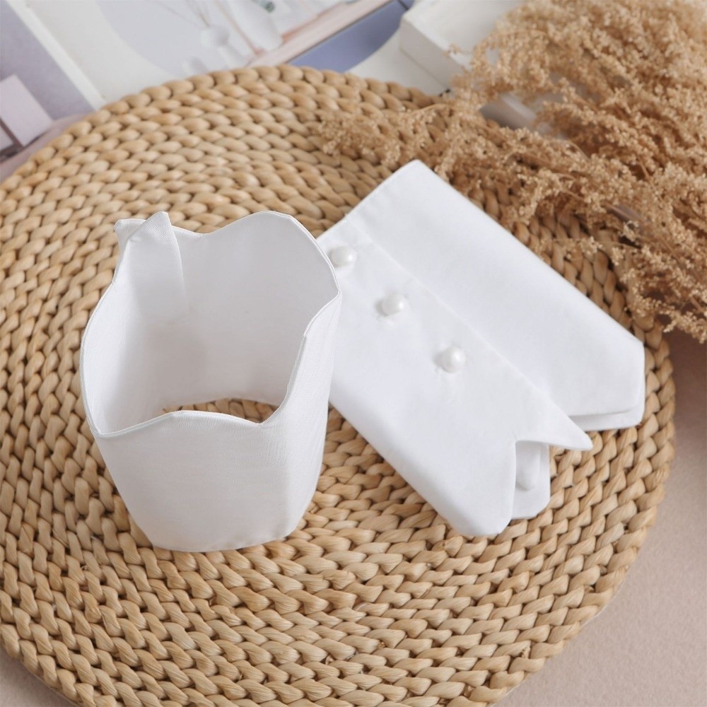 Trend White Fake Cuffs Button  - Warm Winter Clothing review and price