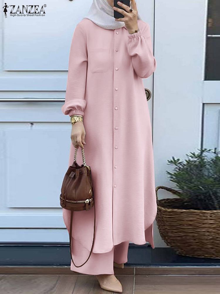 ZANZEA Fashion 2pcs Women Musl - Winter Clothing Dubai review and price