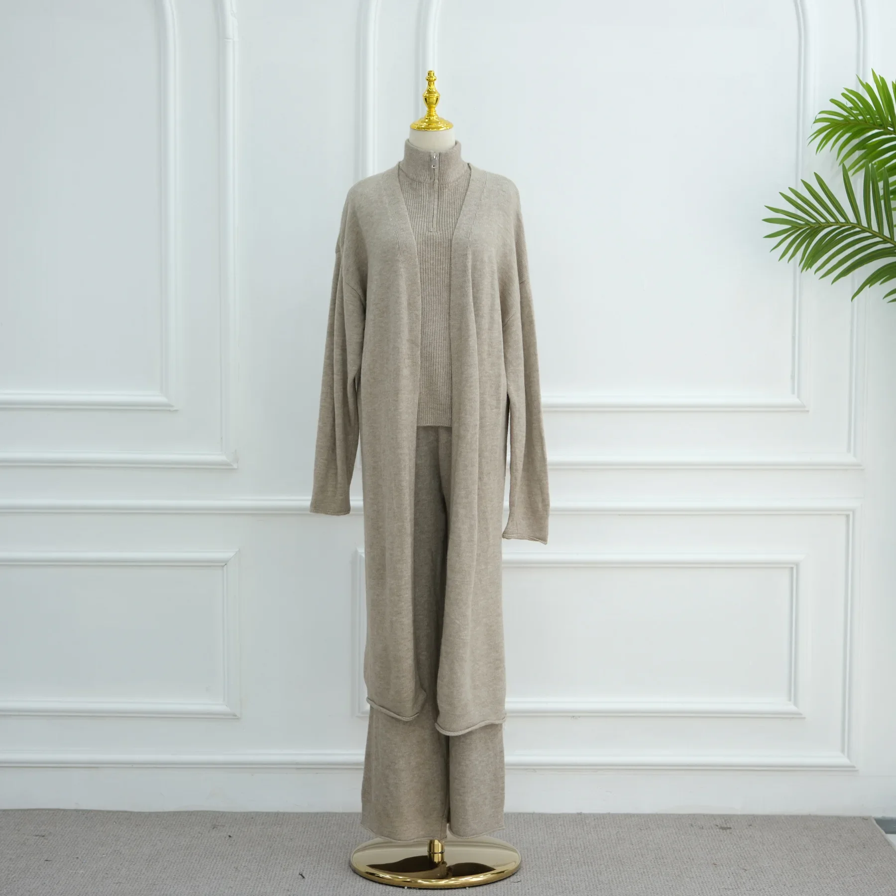 3PCS Women Muslim Sweater Sets - Winter Clothing Dubai review and price