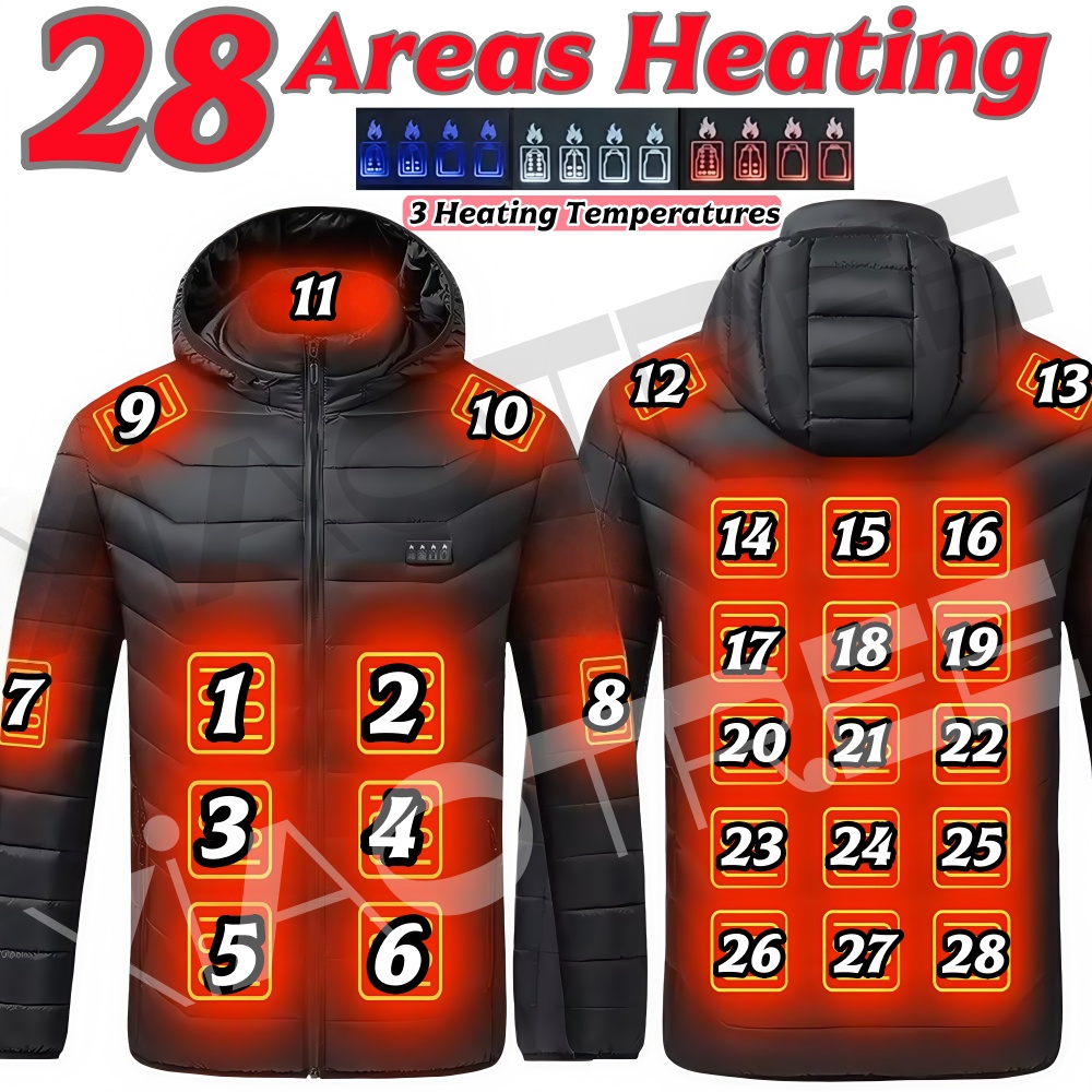 28 Areas Men Women's Heating J - Warm Winter Clothing review and price