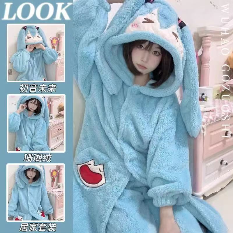 Miku Anime Pajamas Cute Winter - Warm Winter Clothing review and price